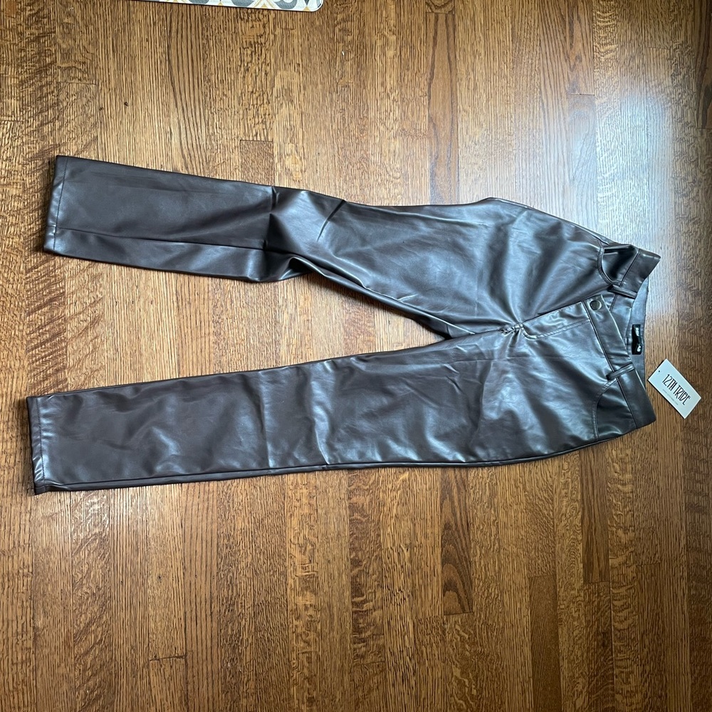 12th Tribe Brown Leather Pants Size Small